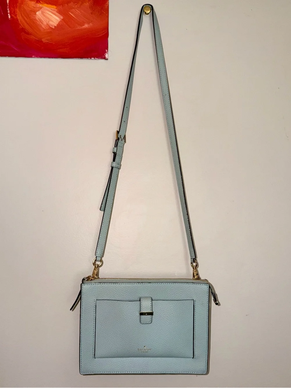 Kate Spade pebble leather  purse&clutch in light blue